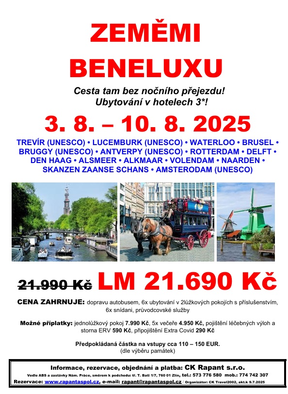 BENELUX - Zeměmi Beneluxu - k.9.7.